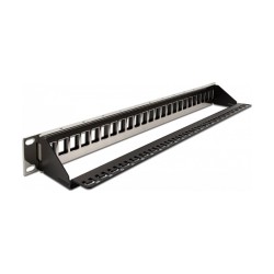 Delock 19? Keystone Patchpanel 24 Port mit Entlastungsschiene schwarz — Buy in Cyprus with Fast Delivery
