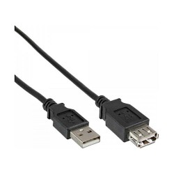 USB2.0 Verlängerungskabel USB W bis USB M 0.5m Black — Buy in Cyprus with Fast Delivery
