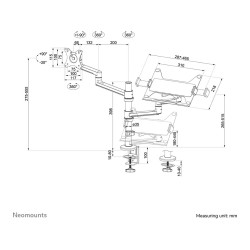 Neomounts DS20-425BL2 Tischhalterung für 17-27' Bildschirme und 11.6-17.3' Laptops - Schwarz