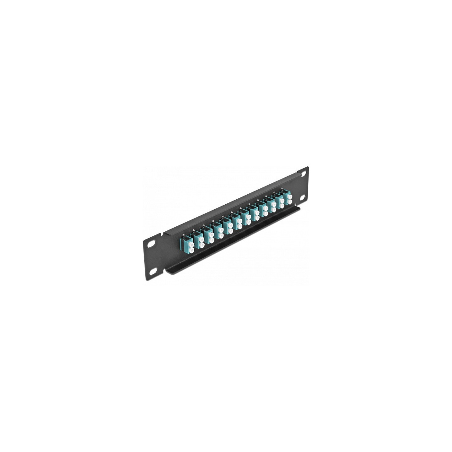 Delock 10? LWL Patchpanel 12 Port LC Duplex aqua 1 HE schwarz — Buy in Cyprus with Fast Delivery