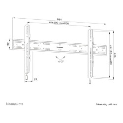 Neomounts WL30S-850BL18 feste Wandhalterung für 43-98' Bildschirme - Schwarz — Buy in Cyprus with Fast Delivery