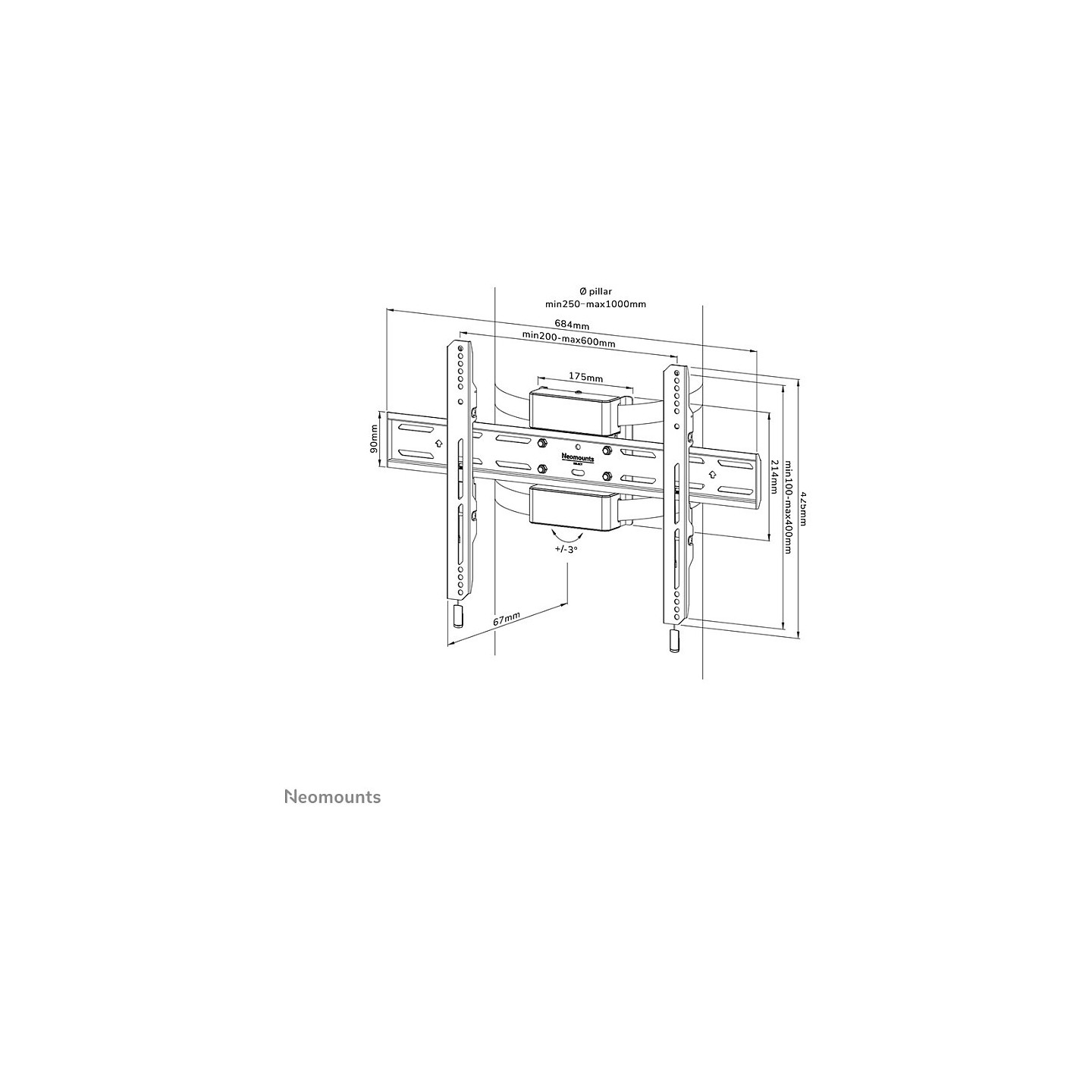 Select TV-Säulenhalterung für 40-75' 50KG Black Neomounts — Buy in Cyprus with Fast Delivery