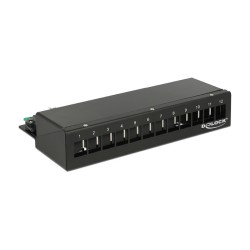 Delock Keystone Desktop Patchpanel 12 Port schwarz — Buy in Cyprus with Fast Delivery