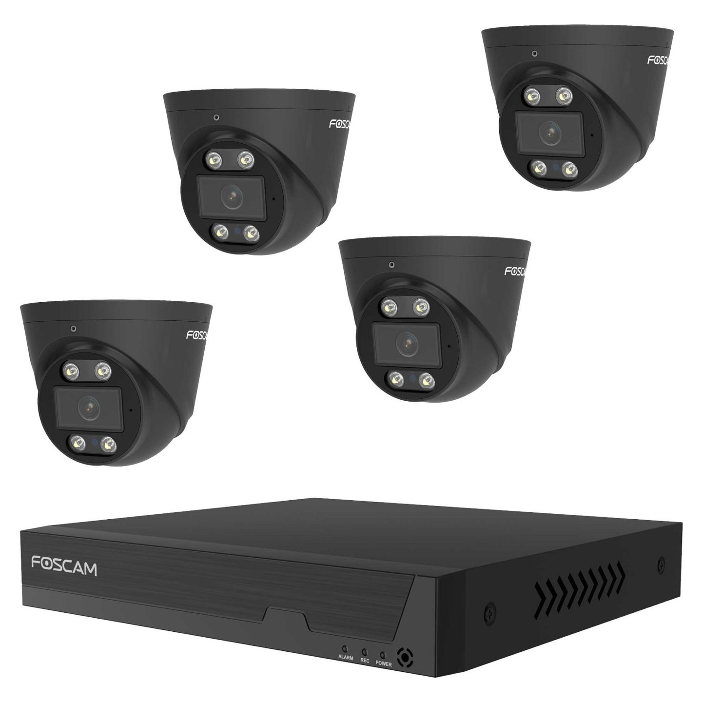 FOSCAM FN9108E-T4-2T Überwachungskameraset 4 Kameras mit Recorder Schwarz — Buy in Cyprus with Fast Delivery