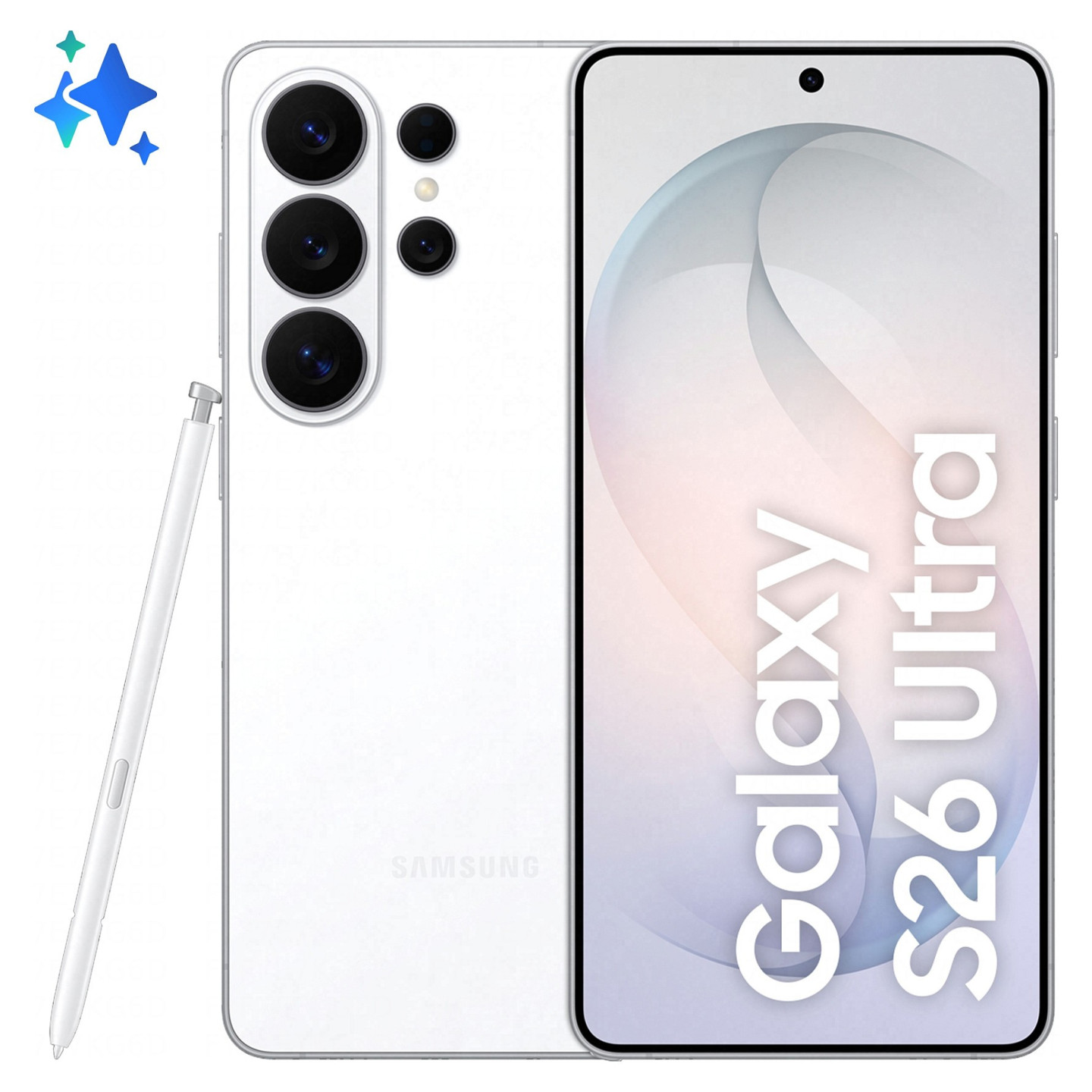 Samsung Galaxy S26 Ultra 512GB White 17.49cm (6.9') OLED Display. Android 16. 200MP Quad-Kamera