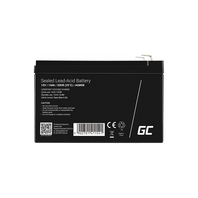 Green Cell Ersatzbatterie AGM08 12V 14Ah — Buy in Cyprus with Fast Delivery
