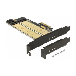 PCI Express x4 Karte to 1 x intern M.2 Key B + 1 x intern NVMe M.2 Key M - Low Profile Formfaktor