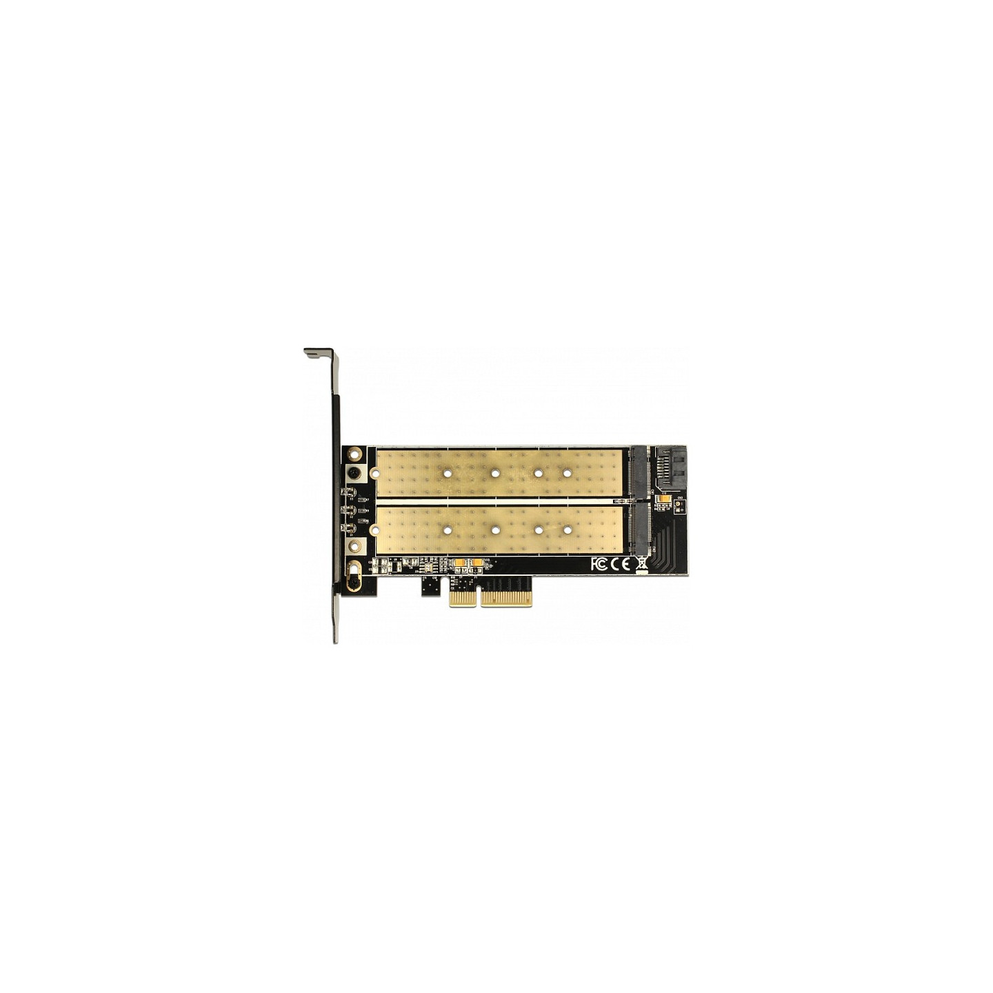 PCI Express x4 Karte to 1 x intern M.2 Key B + 1 x intern NVMe M.2 Key M - Low Profile Formfaktor