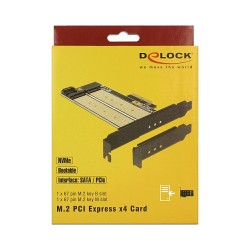 PCI Express x4 Karte to 1 x intern M.2 Key B + 1 x intern NVMe M.2 Key M - Low Profile Formfaktor