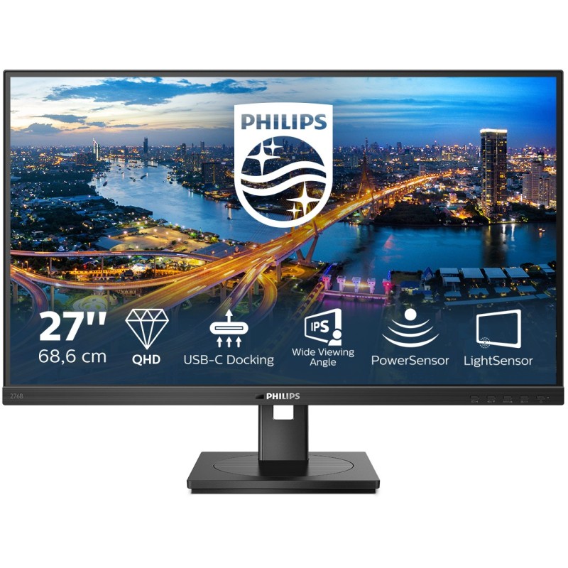 Buy Philips 276B1/00 - 27-inch QHD (2560x1440) IPS Monitor, 75Hz, 4ms, USB-C/DP/... in Cyprus, Nicosia, Limassol, Larnaka, Pafos