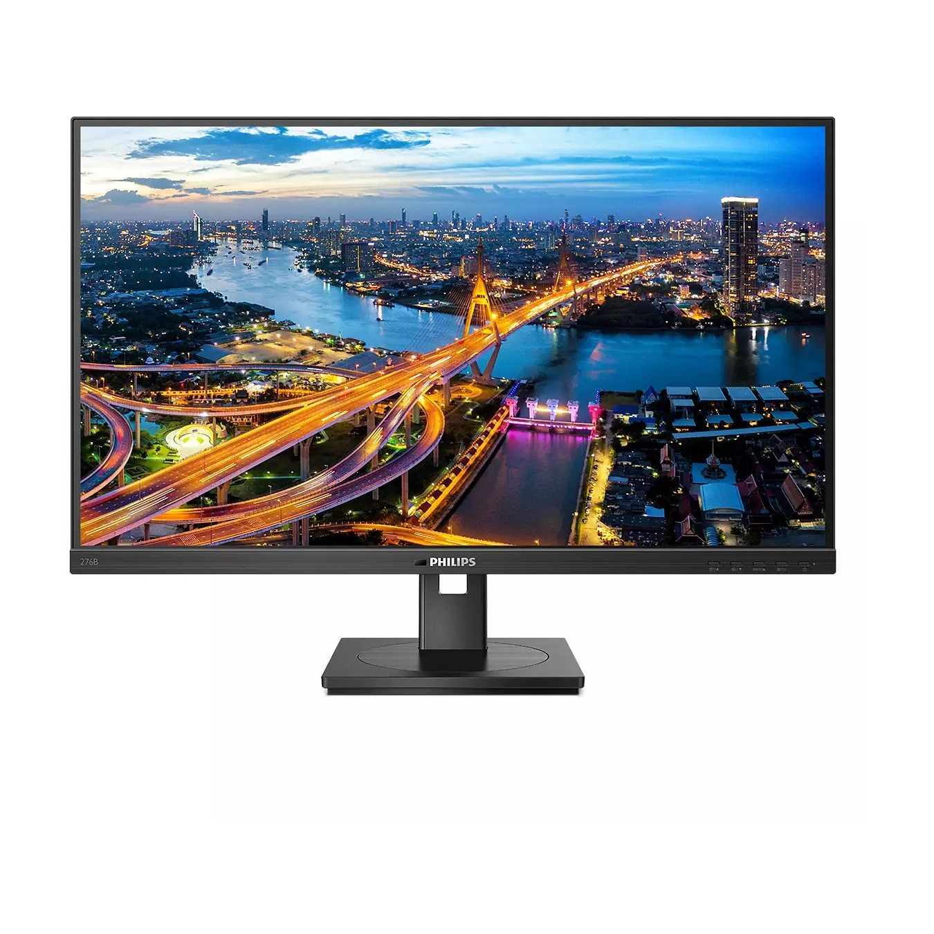 Philips 276B1/00 - 27-inch QHD (2560x1440) IPS Monitor, 75Hz, 4ms, USB-C/DP/2×HDMI, USB Hub, Height-Adjustable, Black