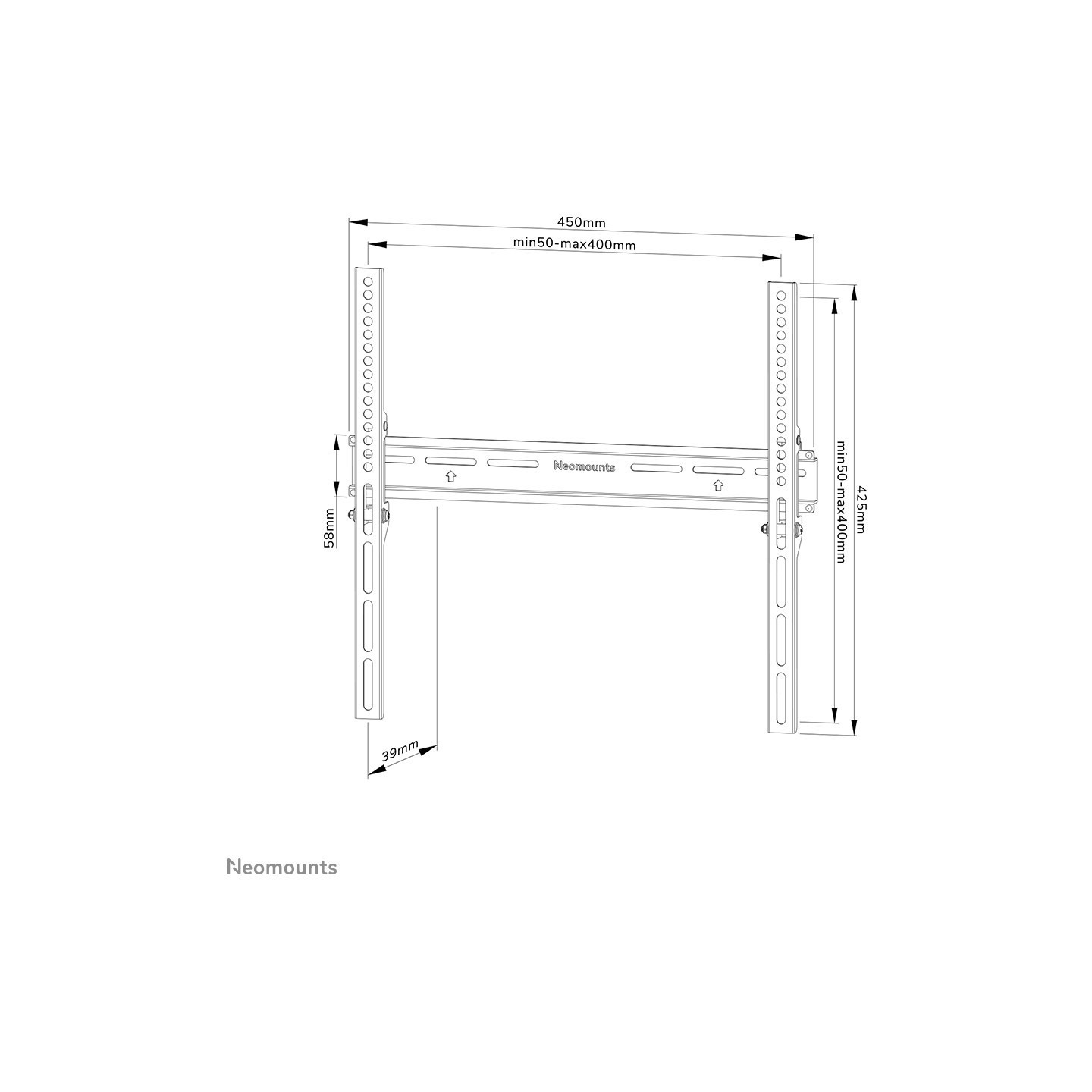 Neomounts WL30-350BL14 feste Wandhalterung für 32-65' Bildschirme - Schwarz — Buy in Cyprus with Fast Delivery