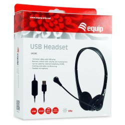 Equip Stereo-Headset Wired mit Mikro USB-A 1.80m schwarz — Buy in Cyprus with Fast Delivery