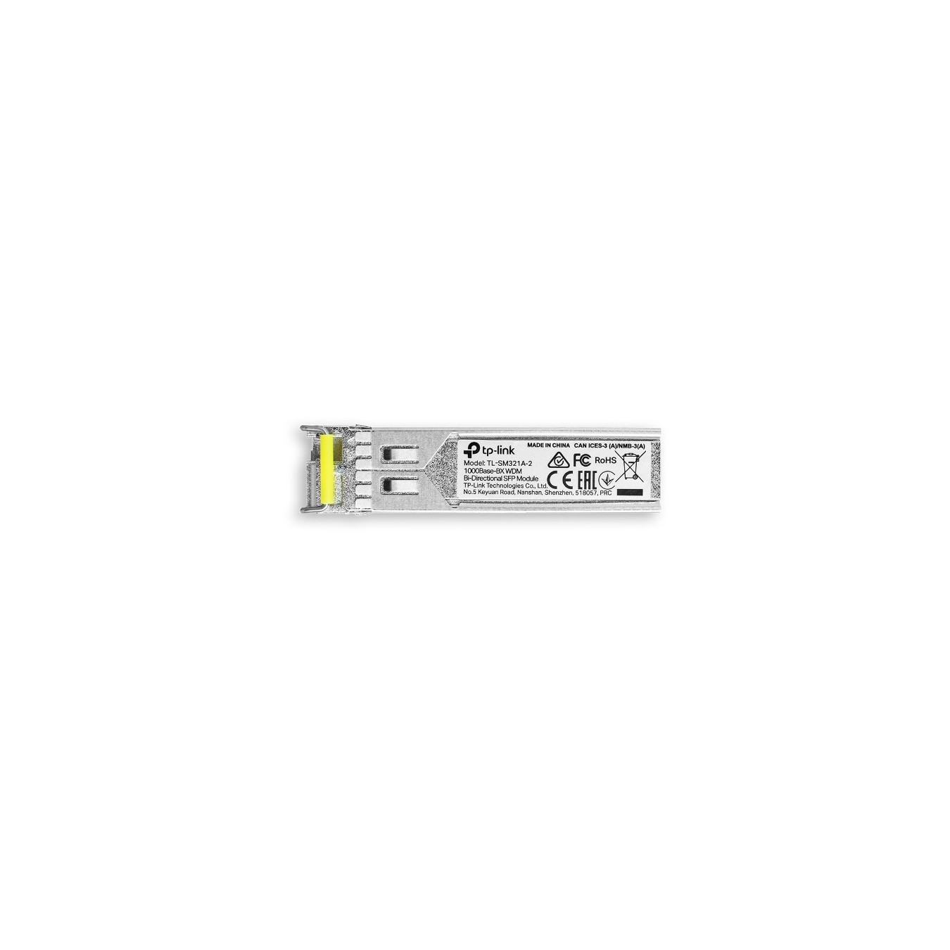 TP-Link TL-SM321A SFP Bi-Di Fiber Transceiver - LC (UPC) - Singlemode 1250Mbps, 1550/1310nm, Metallic