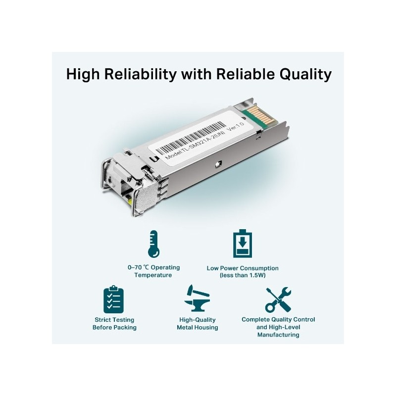 Buy TP-Link TL-SM321A SFP Bi-Di Fiber Transceiver - LC (UPC) - Singlemode 1250Mb... in Cyprus, Nicosia, Limassol, Larnaka, Pafos