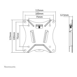 Neomounts NM-W25BLACK Select Monitor-Wandhalterung für Flachbildschirme bis 30' 25KG K — Buy in Cyprus with Fast Delivery