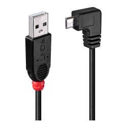 LINDY USB 2.0 Kabel Typ A Micro-B 90° gewinkelt M M 2m — Buy in Cyprus with Fast Delivery