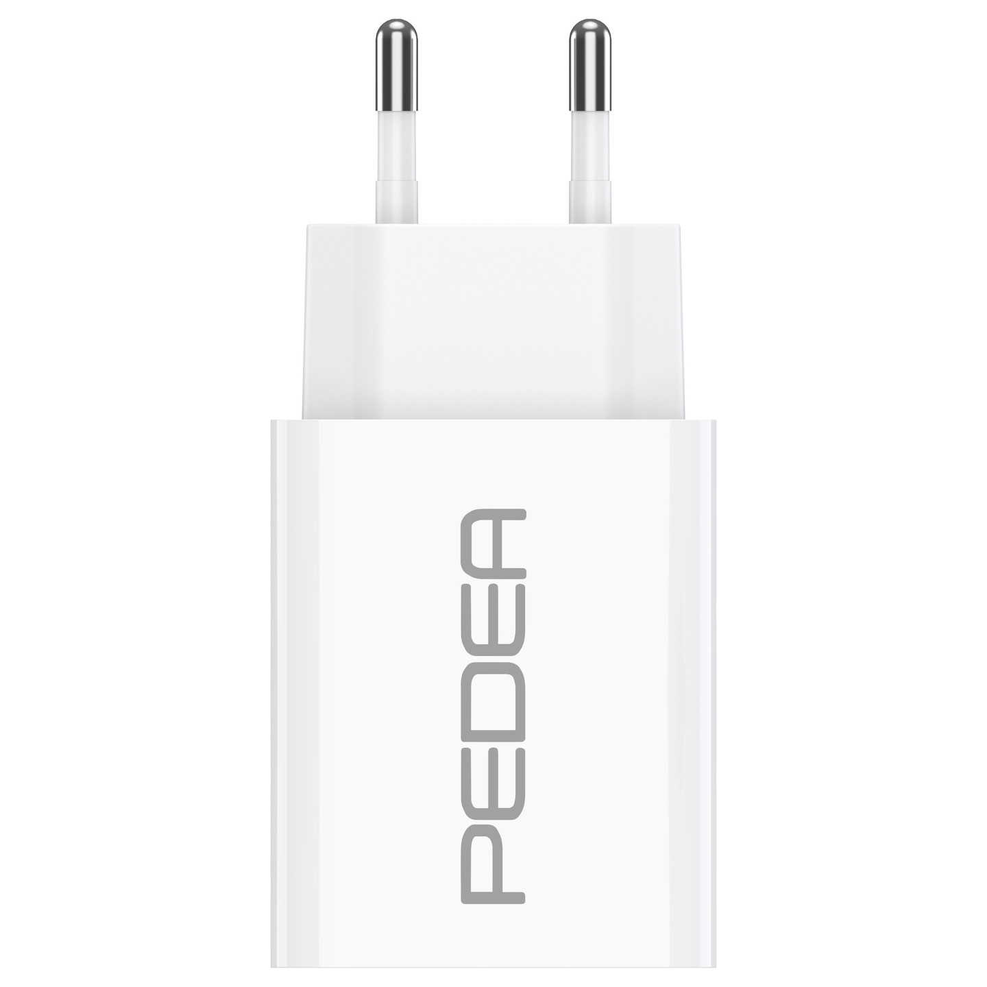 PEDEA 20W USB-C (PD) Schnellladegerät - 2-Ports Mehrfach Handy-Ladegerät mit USB-C und USB-A. weiß