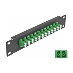 Delock 10? LWL Patchpanel 12 Port LC Duplex grün 1 HE schwarz — Buy in Cyprus with Fast Delivery