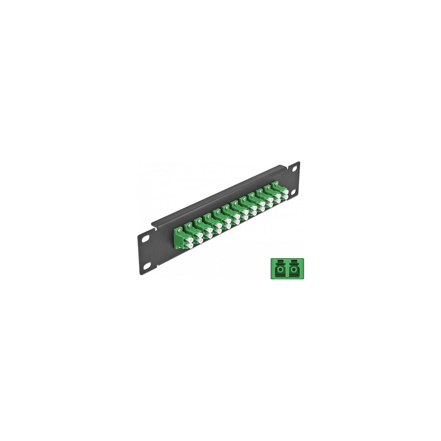 Delock 10? LWL Patchpanel 12 Port LC Duplex grün 1 HE schwarz — Buy in Cyprus with Fast Delivery