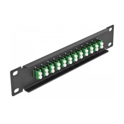 Delock 10? LWL Patchpanel 12 Port LC Duplex grün 1 HE schwarz — Buy in Cyprus with Fast Delivery