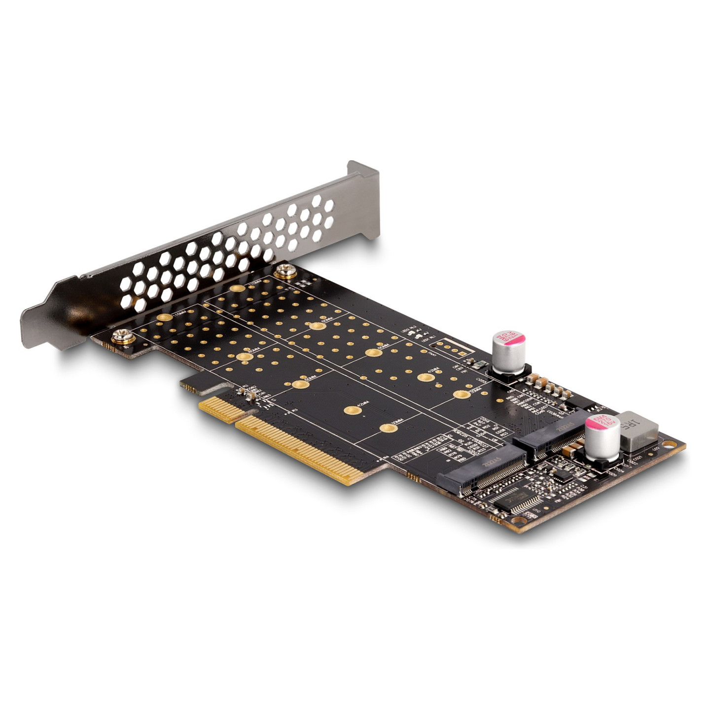 PCI Express x8 Karte zu 2 x intern NVMe M.2 Key M - Bifurcation - Low Profile Formfaktor — Buy in Cyprus with Fast Delivery