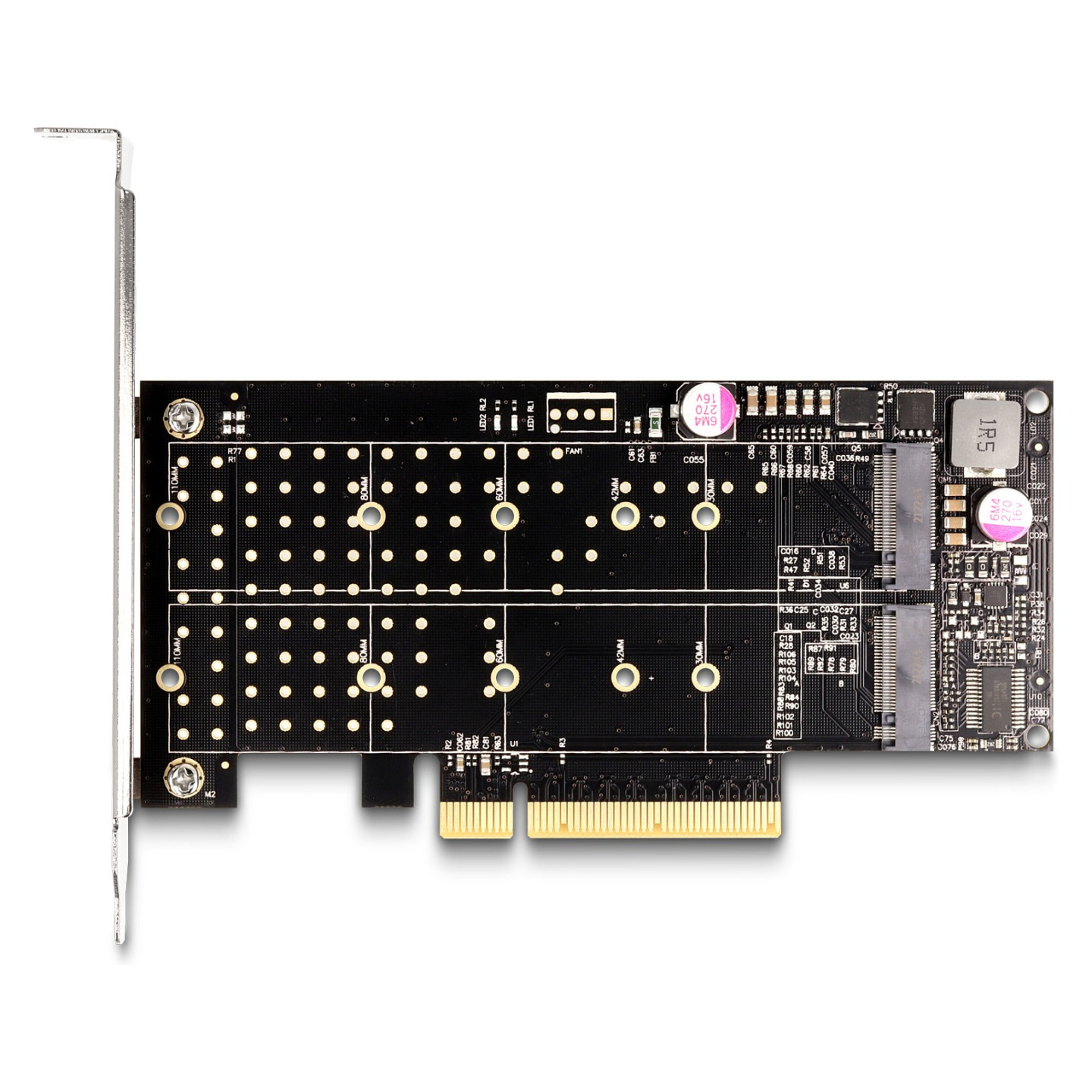 PCI Express x8 Karte zu 2 x intern NVMe M.2 Key M - Bifurcation - Low Profile Formfaktor — Buy in Cyprus with Fast Delivery