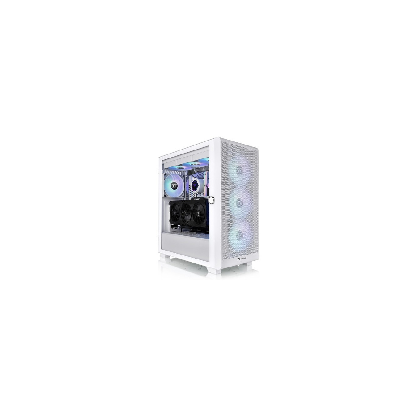 Thermaltake S250 TG ARGB - Mid Tower PC Case - Snow White, Tempered Glass, ARGB, ATX/E-ATX/mATX/Mini-ITX