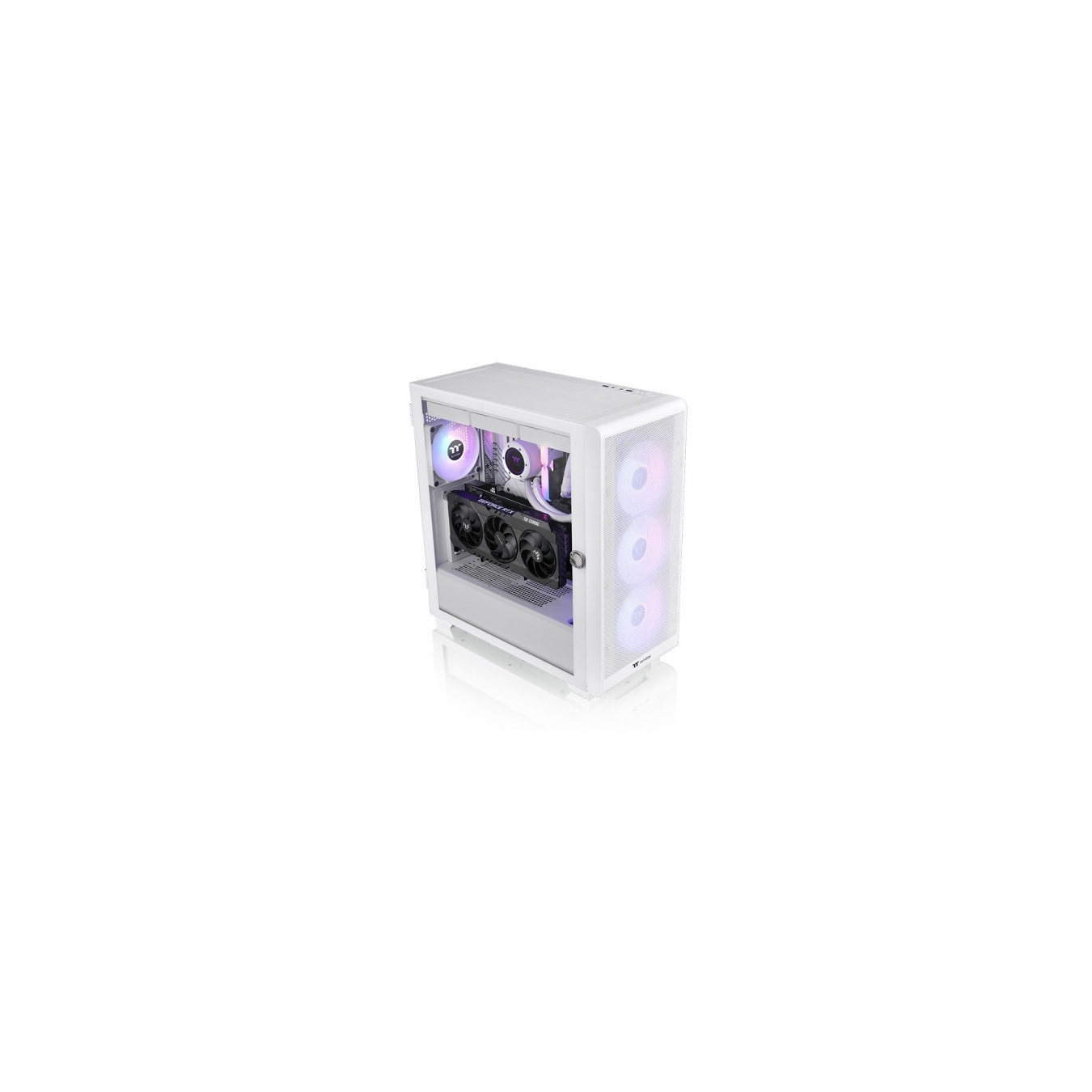 Thermaltake S250 TG ARGB - Mid Tower PC Case - Snow White, Tempered Glass, ARGB, ATX/E-ATX/mATX/Mini-ITX