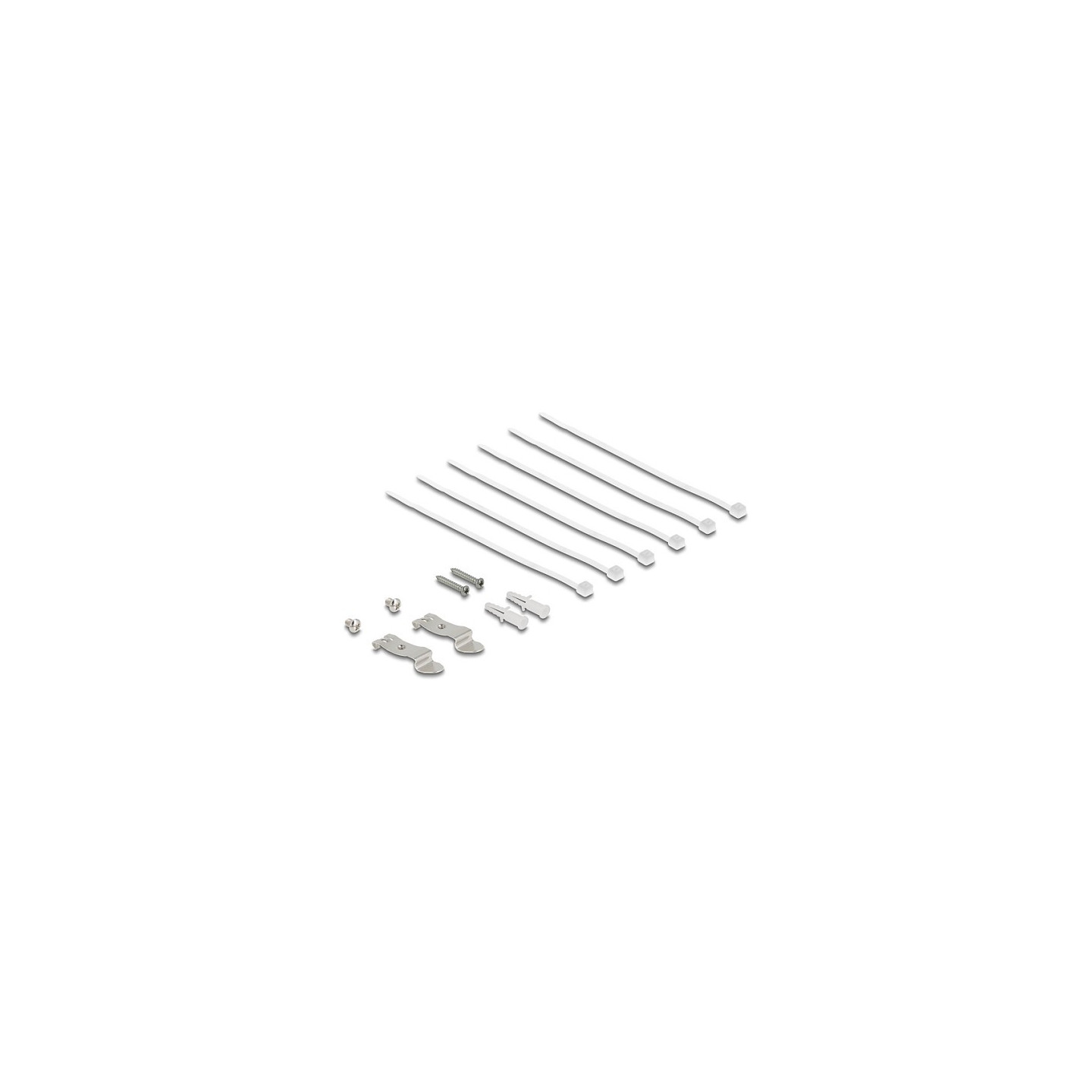 Delock Mini Desktop Patchpanel RJ45 Buchse 6 Port Cat.6A geschirmt schwarz - zur Montage an Tisch. Wand oder Hutschiene