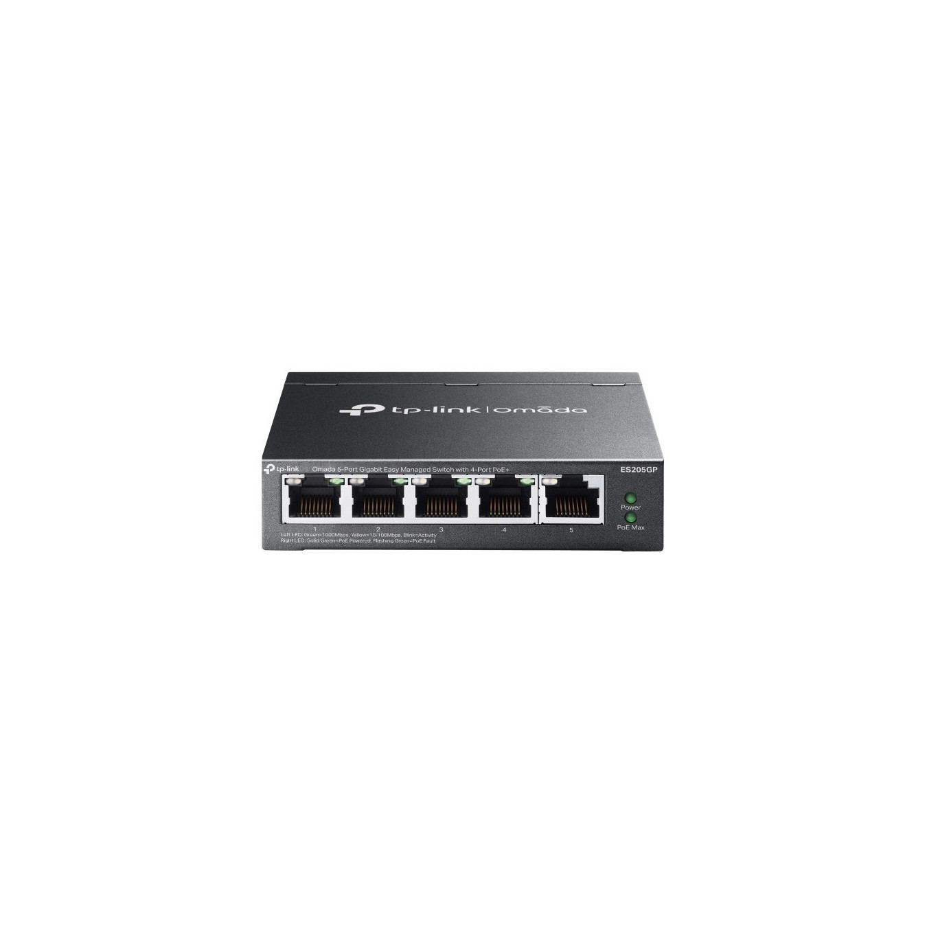 TP-Link Omada ES205GP - 5-Port Gigabit Smart Switch with 4x PoE+ (Black) — Buy in Cyprus with Fast Delivery