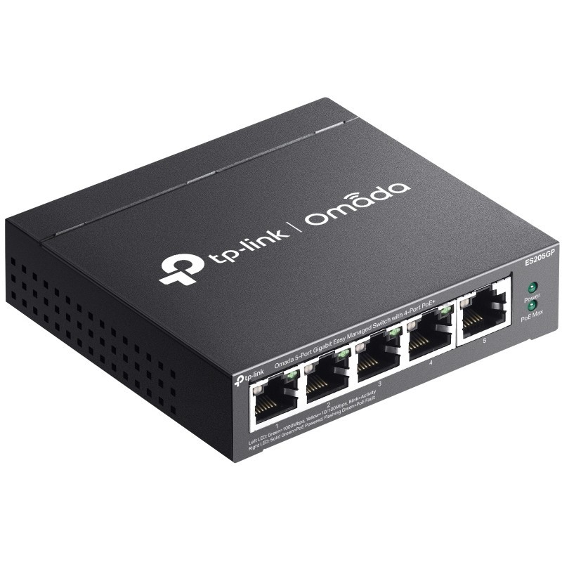 Buy TP-Link Omada ES205GP - 5-Port Gigabit Smart Switch with 4x PoE+ (Black) in Cyprus, Nicosia, Limassol, Larnaka, Pafos