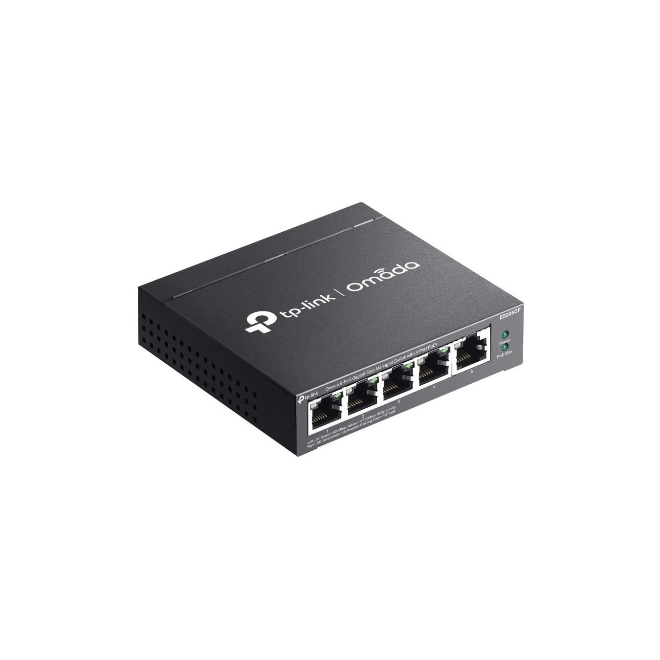 TP-Link Omada ES205GP - 5-Port Gigabit Smart Switch with 4x PoE+ (Black) — Buy in Cyprus with Fast Delivery