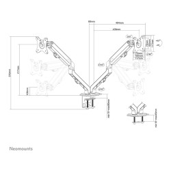 Neomounts FPMA-D650DBLACK Tischhalterung - für 27' - Schwarz — Buy in Cyprus with Fast Delivery