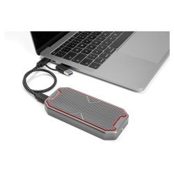 Externes Gaming Gehäuse für M.2 NVMe PCIe SSD mit SuperSpeed USB 20 Gbps (USB 3.2 Gen 2x2) USB Type-CTM Buchse und RG...