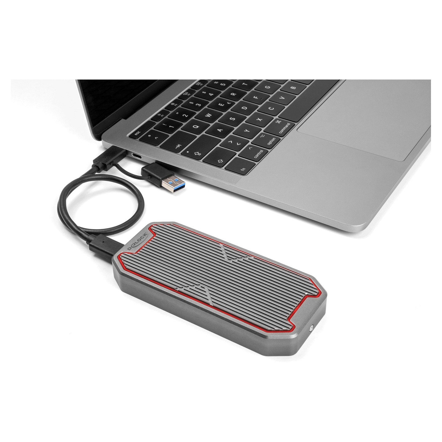 Externes Gaming Gehäuse für M.2 NVMe PCIe SSD mit SuperSpeed USB 20 Gbps (USB 3.2 Gen 2x2) USB Type-CTM Buchse und RG...