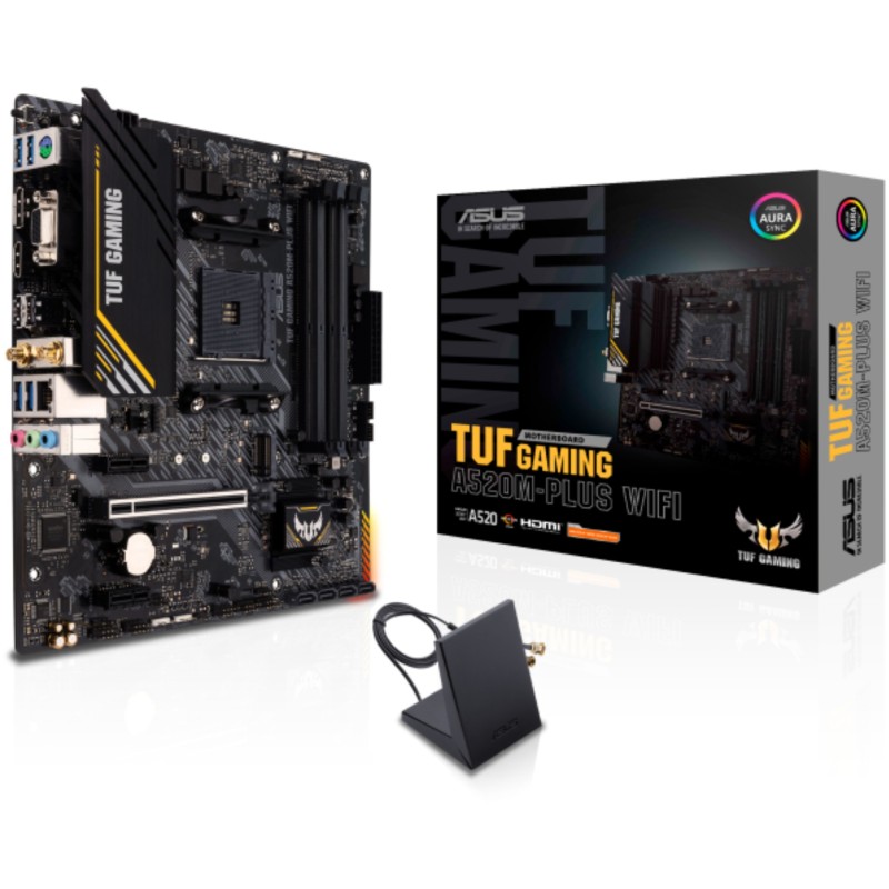 Buy ASUS TUF Gaming A520M-PLUS WiFi - AM4 microATX Motherboard, DDR4 4x DIMM, 12... in Cyprus, Nicosia, Limassol, Larnaka, Pafos