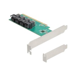 PCI Express x16 Karte zu 4 x intern SFF-8643 NVMe - Bifurcation - Low Profile Formfaktor — Buy in Cyprus with Fast Delivery
