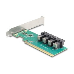 PCI Express x16 Karte zu 4 x intern SFF-8643 NVMe - Bifurcation - Low Profile Formfaktor — Buy in Cyprus with Fast Delivery