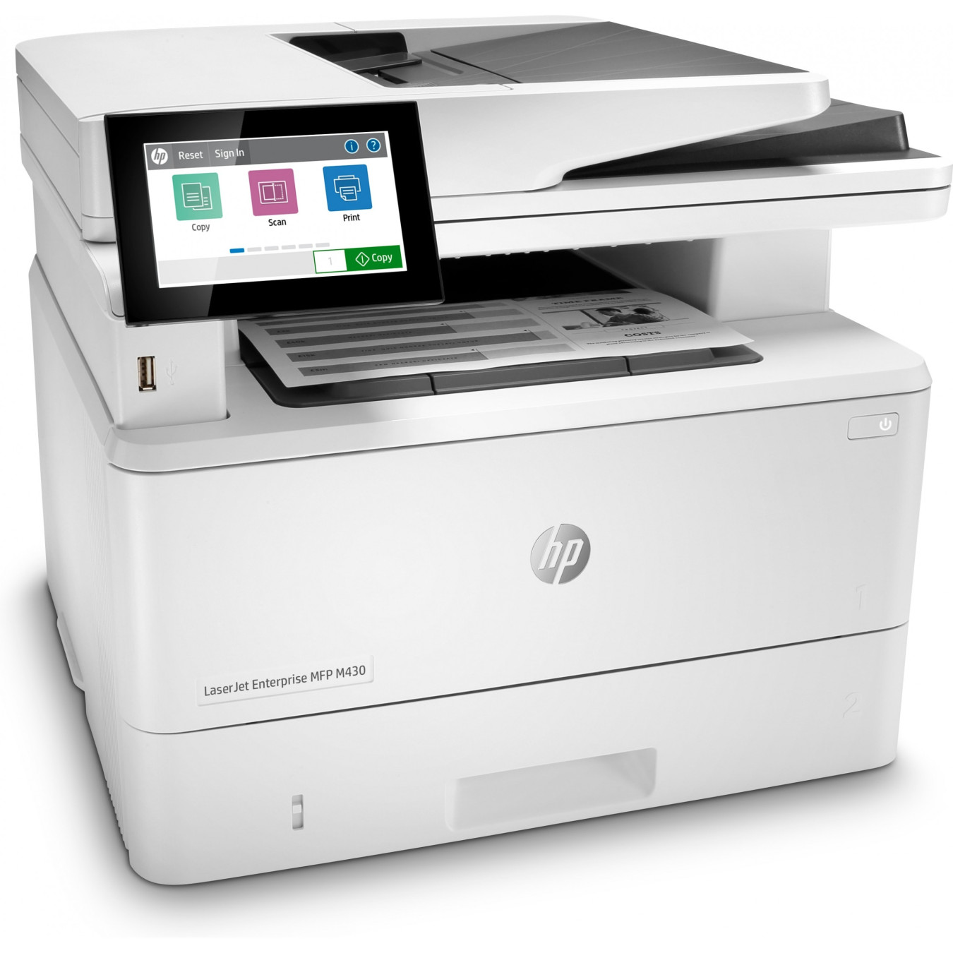 HP LaserJet Enterprise M430f - 4-in-1 Mono Laser MFP, A4, LAN, ADF, White — Buy in Cyprus with Fast Delivery