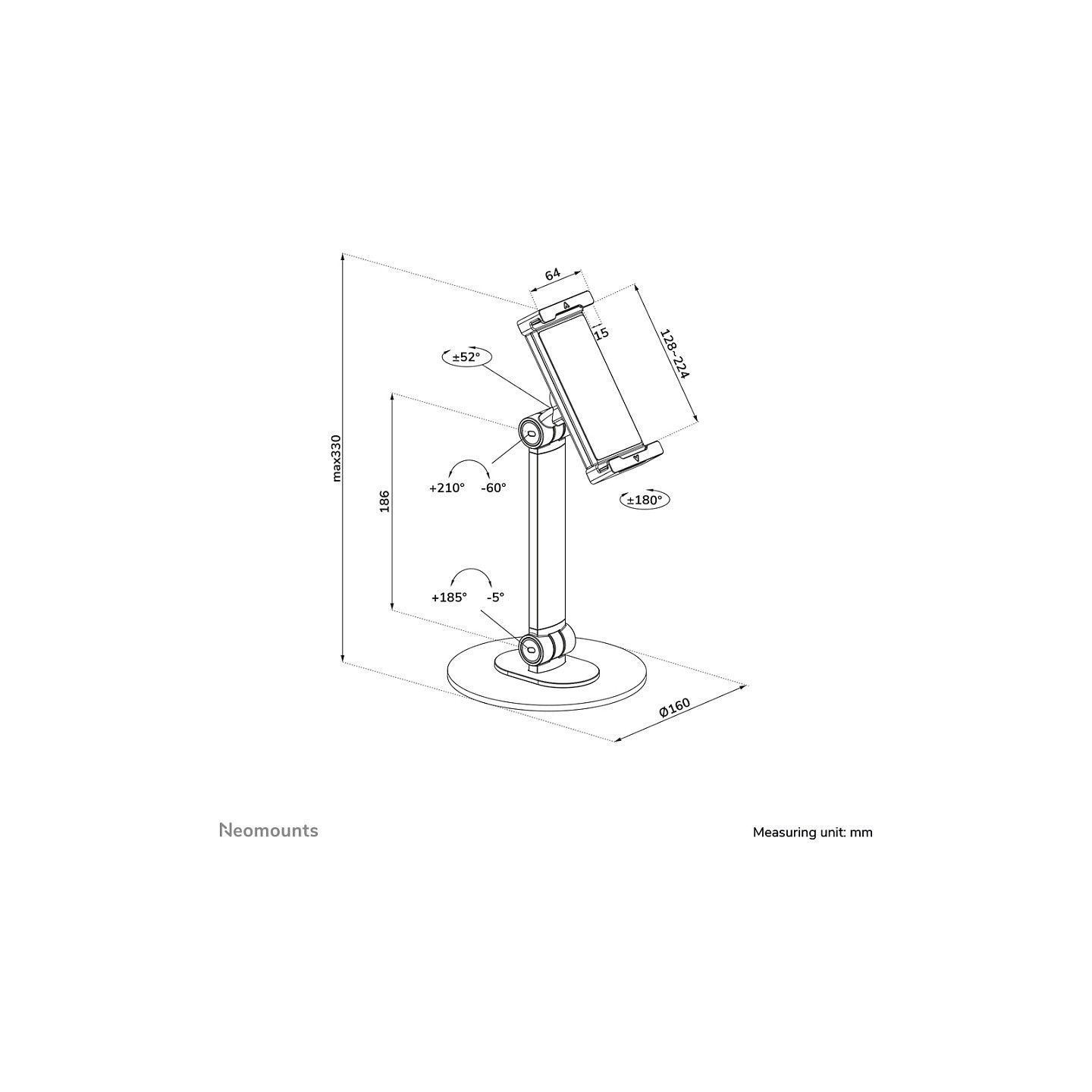 Neomounts DS15-540WH1 Universal Tablet-Ständer für 4.7-12.9' 1KG — Buy in Cyprus with Fast Delivery