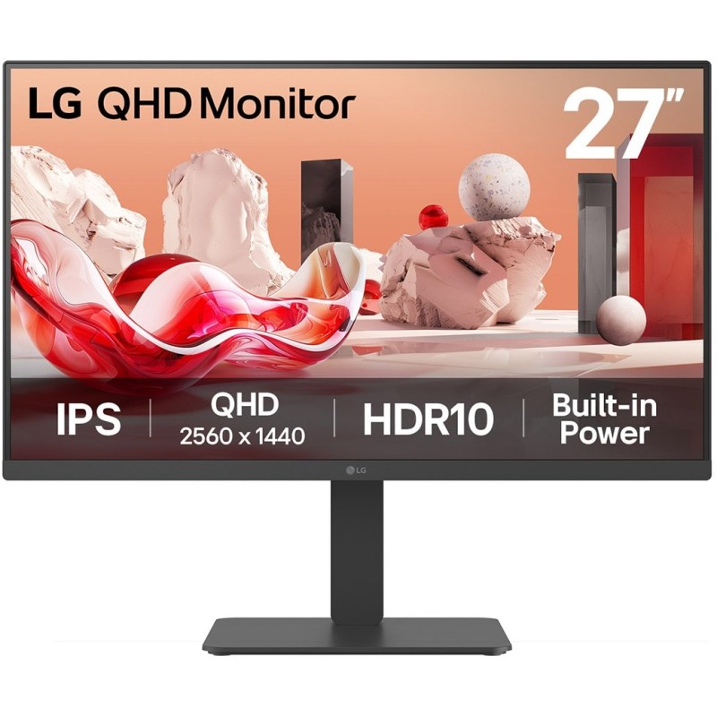 LG 27BA45QB-B 27" QHD IPS Monitor 75Hz 5ms HDR10 DP+2xHDMI Speakers Pivot (Boxed) — Buy in Cyprus with Fast Delivery