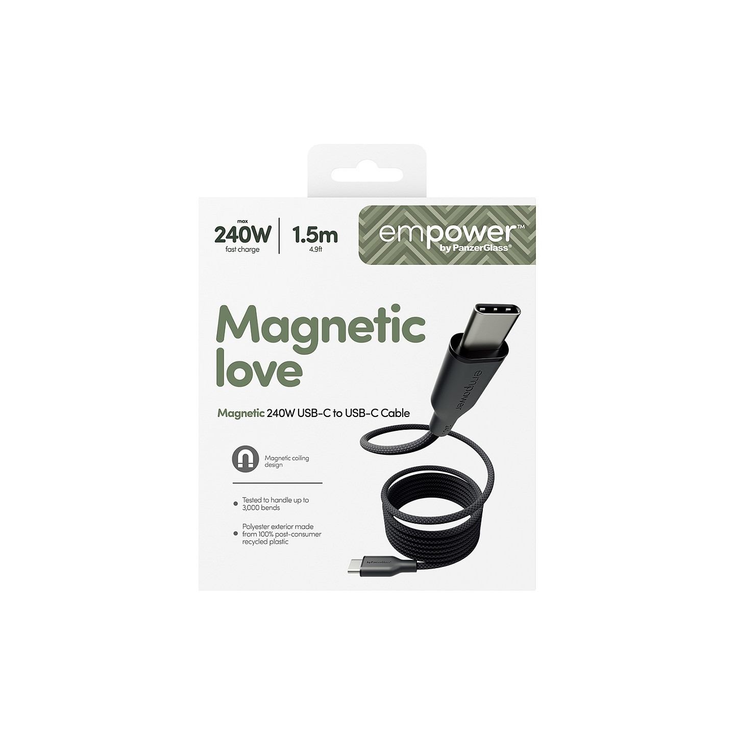 Panzerglass MAGNETIC 240W USB-C TO USB-C — Buy in Cyprus with Fast Delivery