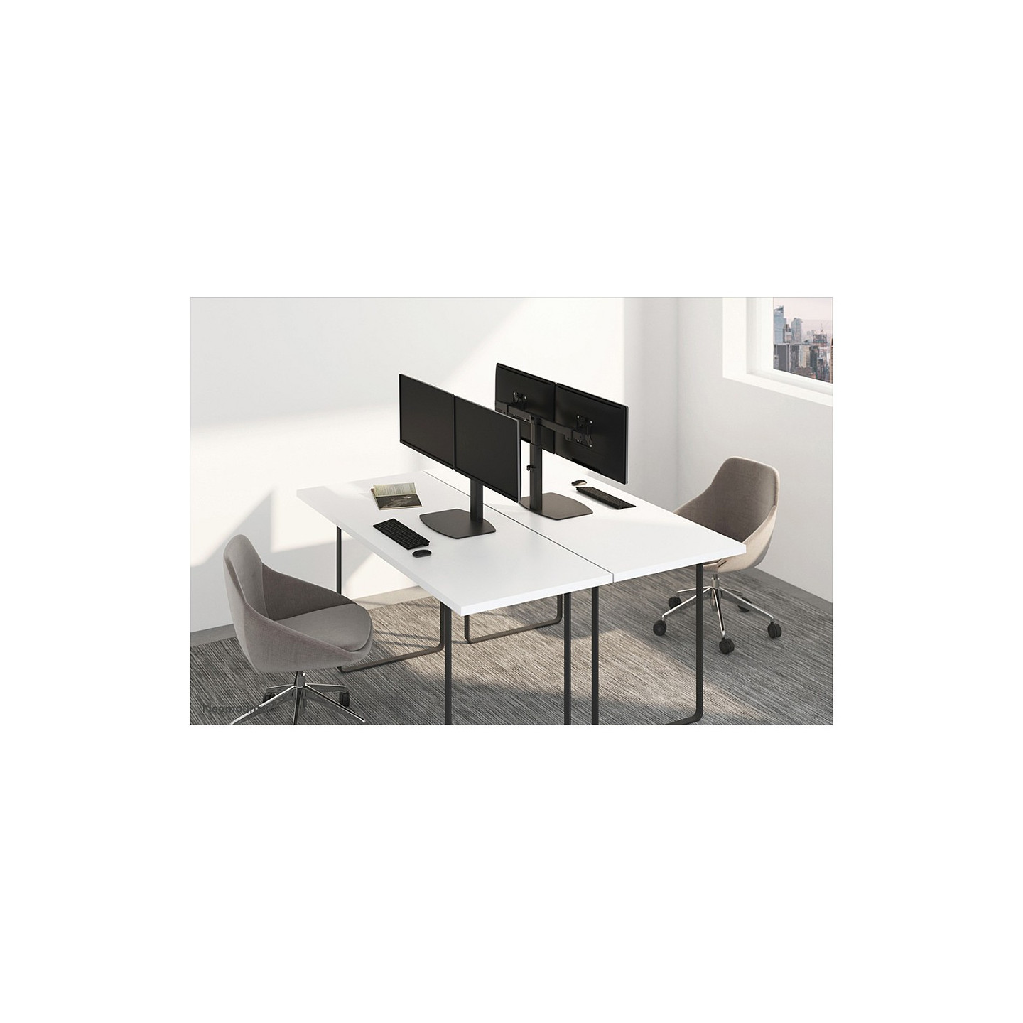 Neomounts FPMA-D865DBLACK Tischhalterung für zwei Flachbildschirme bis 27' (69 cm) — Buy in Cyprus with Fast Delivery