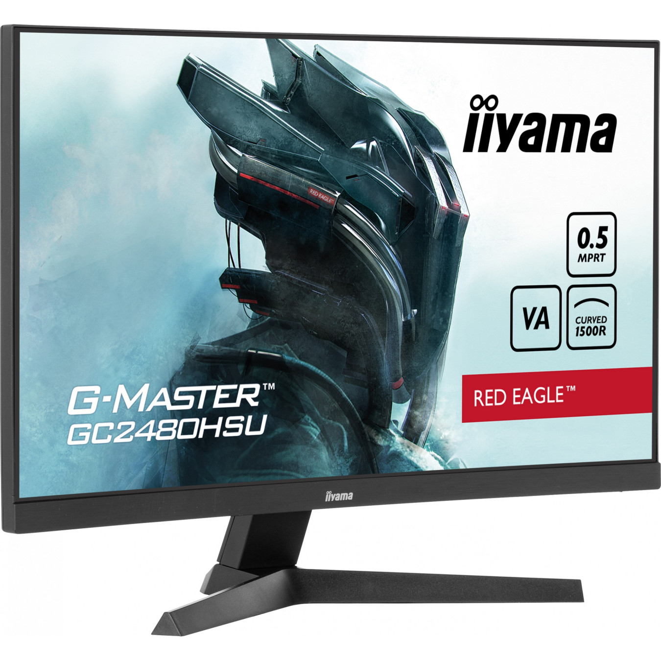 iiyama G-MASTER GC2480HSU-B1 - 24" Curved 1500R VA, Full HD 1920x1080, 180Hz, 0.5ms, Black — Buy in Cyprus with Fast Delivery