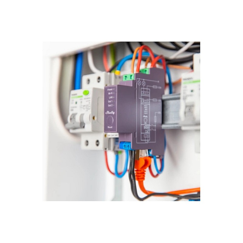 Shelly Relais 'Pro 2' WLAN LAN Max. 25A 2 Kanäle 2 Phasen BT DIN-Rail — Buy in Cyprus with Fast Delivery
