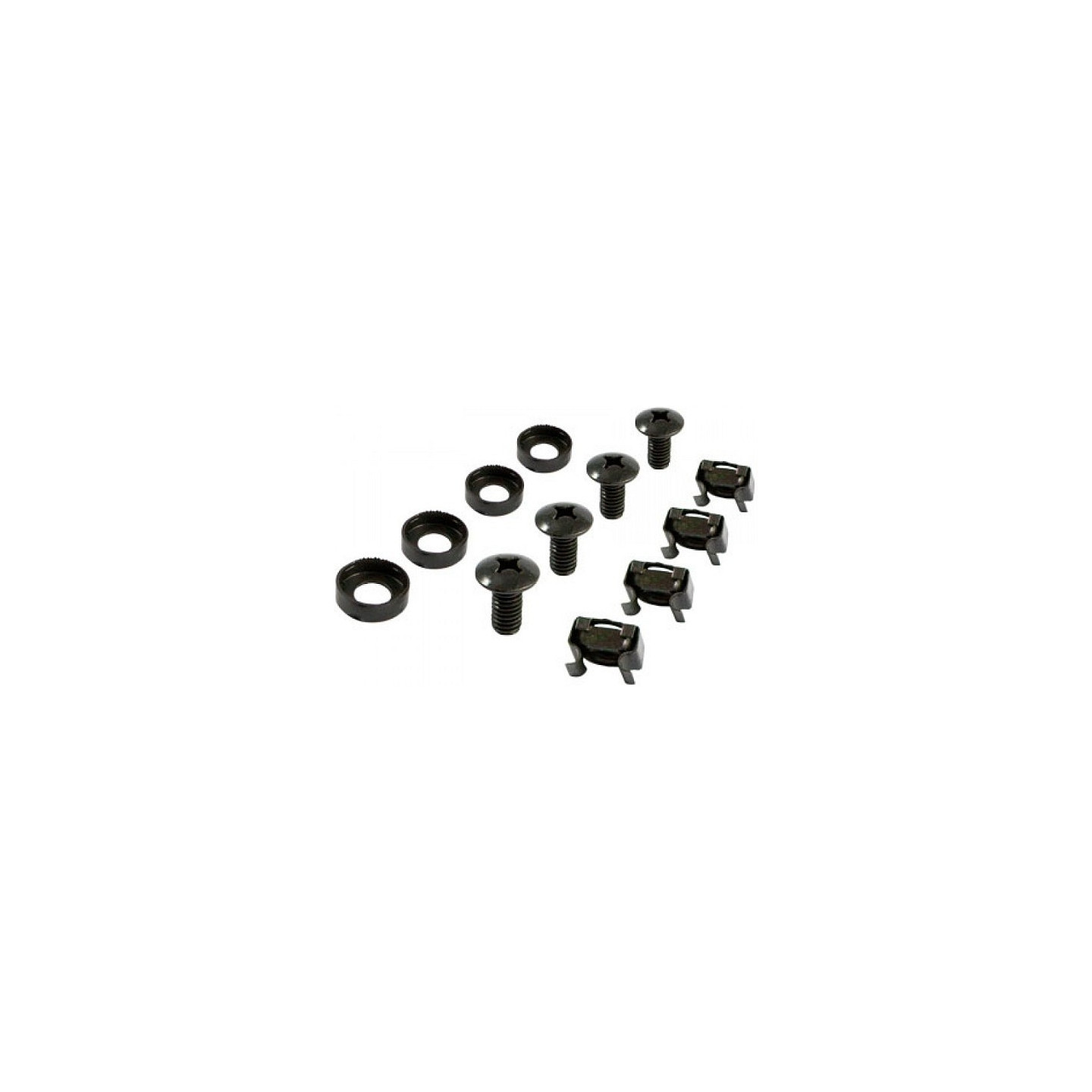 ALLNET Befestigungsset Käfigmuttern+Schrauben 100-Pack M6 Schwarz — Buy in Cyprus with Fast Delivery