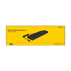 Delock Mechanische USB Gaming Tastatur kabelgebunden 1.6 m schwarz mit RGB Beleuchtung — Buy in Cyprus with Fast Delivery