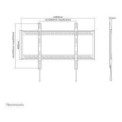 Neomounts LFD-W1000 Wandhalterung für Flachbild-Fernseher bis 100' (254 cm) — Buy in Cyprus with Fast Delivery