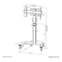 Neomounts FL50S-825WH1 mobiler Bodenständer für 37-75' Bildschirme - Weiß — Buy in Cyprus with Fast Delivery